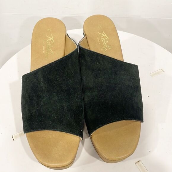 Rebels Orlanda Asymmetrical Platform Clog Sandal Black Y2K Made in Italy Slip On - Picture 4 of 12